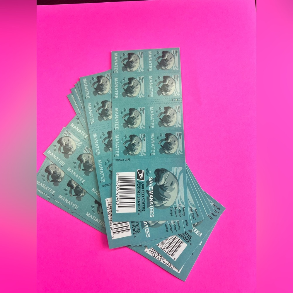 200 USPS postage stamps Manatees